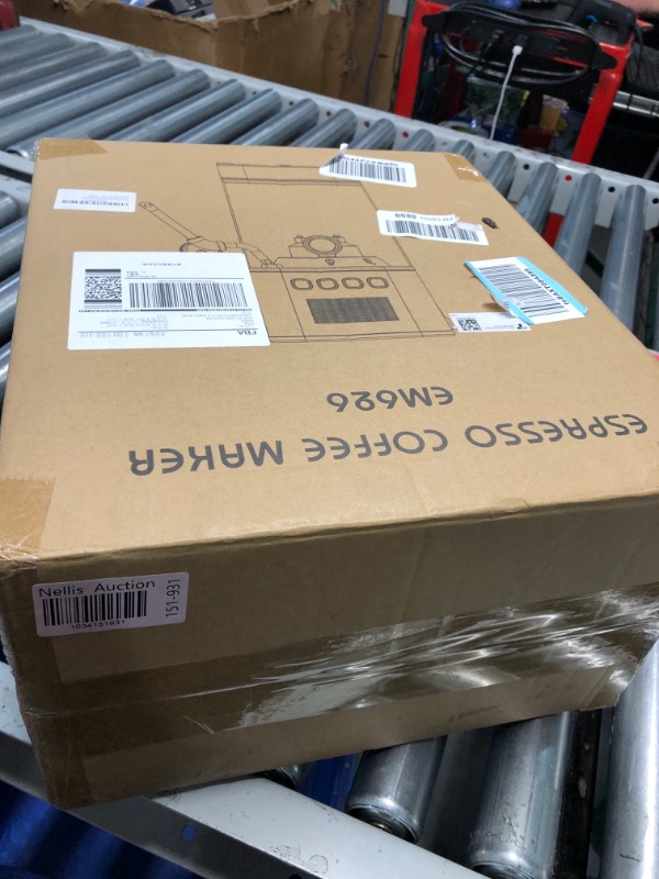 Photo 1 of LERTIN Espresso Machine, 20Bar Compact Stainless Espresso Maker, With Milk Frother Steam Wand, 57.5OZ Removable Water Tank, Displays Making Time & Water Temperature, Cold Brew & Cappuccino, Silver