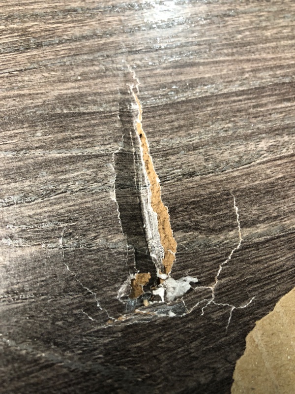 Photo 1 of (DAMAGE ON TOP) (PARTS) Roundhill Furniture Athens Contemporary Replicated Wood Shelf End Table in Charcoal Finish