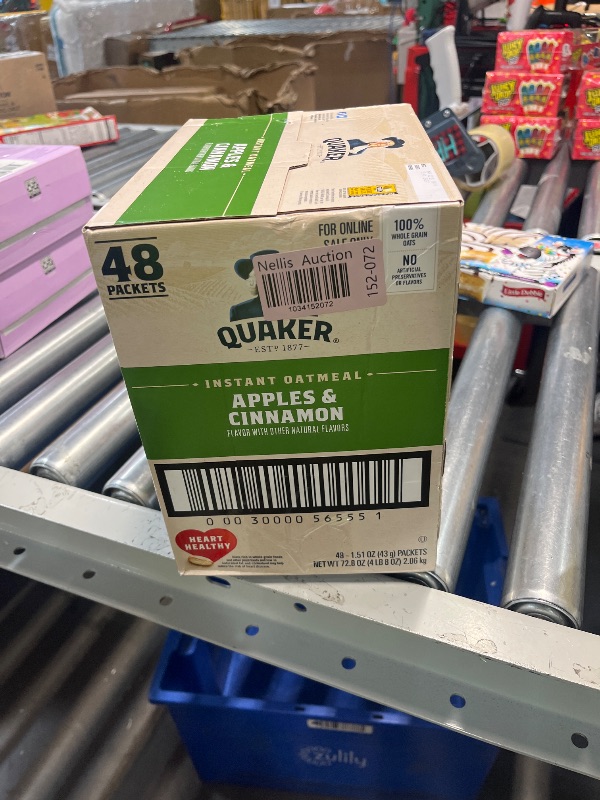 Photo 1 of ***NON REFUNDABLE***Quaker Instant Oatmeal, Apples and Cinnamon, Individual Packets (48 Count of 1.51 oz Packets), 72.48 oz