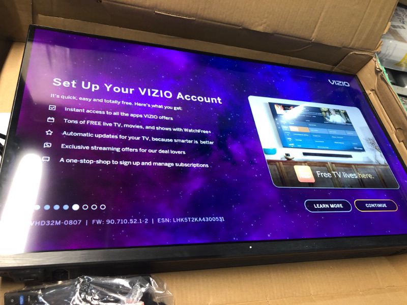 Photo 1 of (USED/FAIR) (PICTURE KINDA HAZY) VIZIO 32-inch HD Smart TV 720p LED w/Alexa Compatibility, Google Cast Built-in, Bluetooth Headphone Capable (VHD32M-08, New)