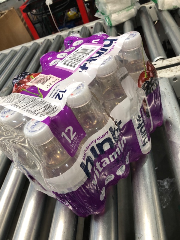 Photo 1 of ***NON REFUNDABLE***Hint+ Vitamin Blackberry Cherry, Water Infused with Blackberry & Cherry, Vitamin Boost, 50% Daily Value Vitamin C, A, B12, Zinc, Zero Sugar, Zero Calories, Zero Diet Sweeteners, 16 Fl Oz (Pack of 12) (EXP 05/24/25) 