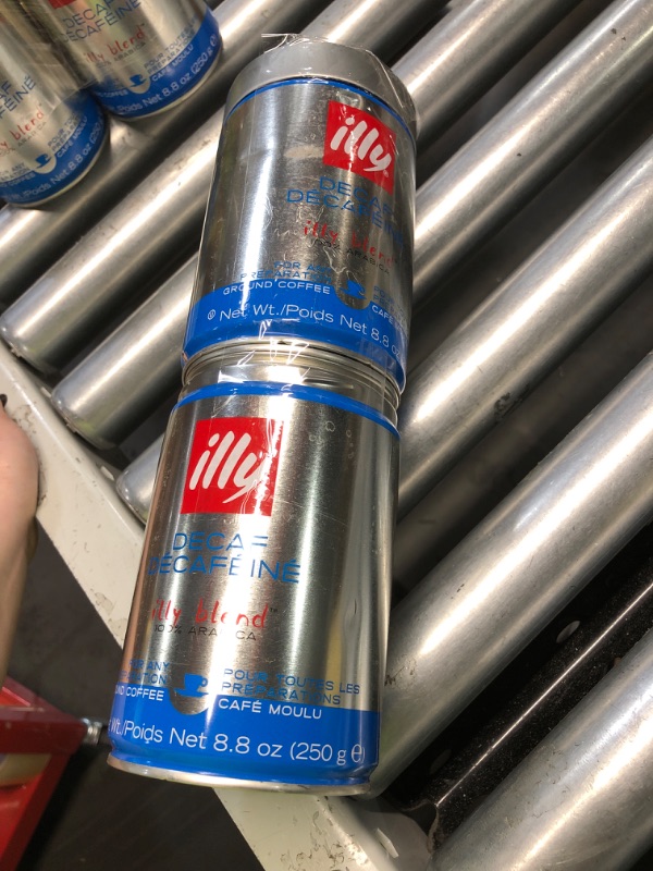 Photo 1 of ***(EXP:07/2026 )NONREFUNDABLE***illy Ground Coffee Espresso - 100% Arabica Coffee Ground – Classico Decaf Roast - Notes of Caramel, Toasted Bread & Chocolate - Rich Aromatic Profile - Precise Roast - No Preservatives – 8.8 Ounce (PACK OF 2) 