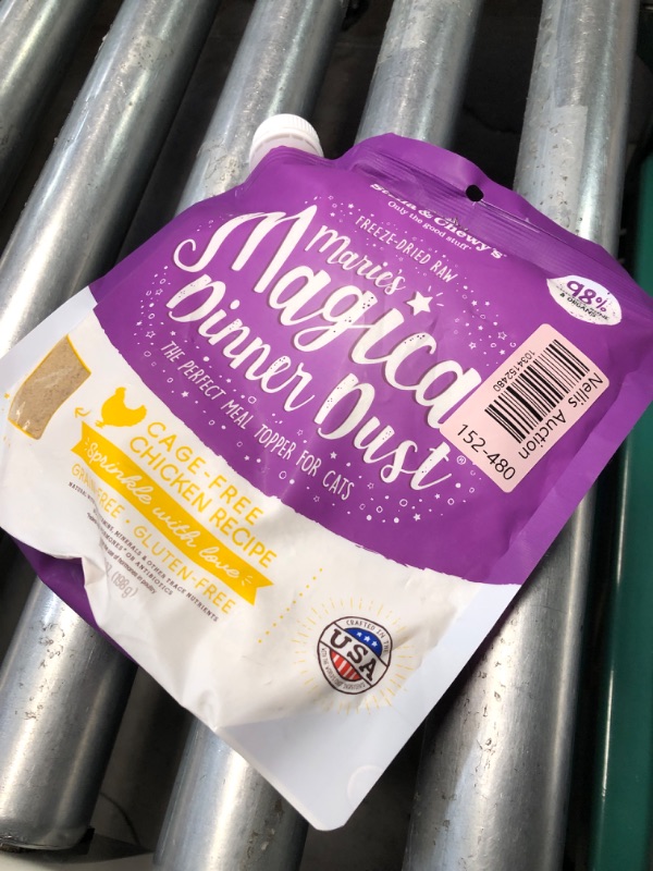 Photo 1 of ***(EXP:04/27/2026 )NONREFUNDABLE***Stella & Chewy's Freeze-Dried Raw Marie’s Magical Dinner Dust – Grain Free, Protein Rich Cat & Kitten Food Topper – Cage-Free Chicken Recipe – 7 Oz Bag
