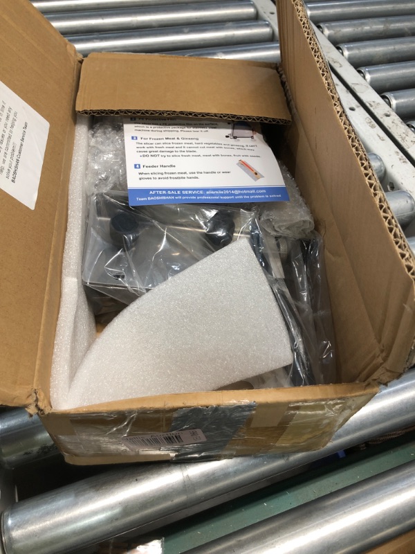 Photo 1 of **MISSING FREEZER BAGS**
BAOSHISHAN Manual Frozen Meat Slicer, Stainless Steel Meat Cutter Beef Mutton Roll Bacon Nougat for Home Cooking of Shabu Shabu Hotpot Korean BBQ (Include 10 Meat Freezer Bags)