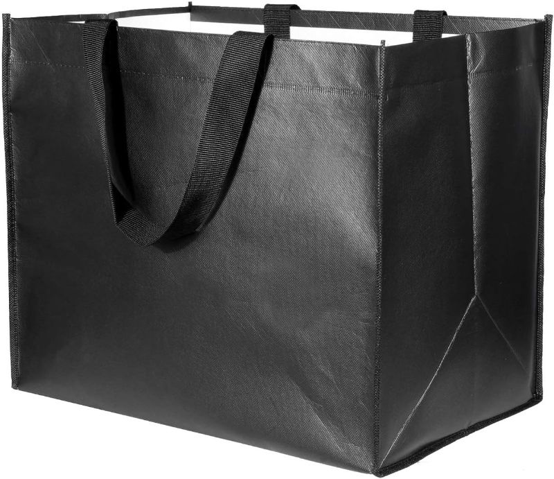 Photo 1 of 
Large Reusable Grocery Bags 10 Pack Heavy Duty, Reinforced Handles with X Stitching Hold 50 lbs, Durable Shopping Tote Bags Foldable,**READ NOTES BEFORE BID**OPENBOX*