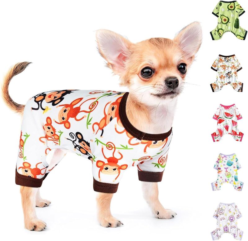 Photo 1 of 
Dog Pajamas for Small Dogs Boy Girl Cute Dog Clothes Soft Stretch Chihuahua Yorkie Clothes Onesies Summer Puppy Pajamas XS-XXL, Pet