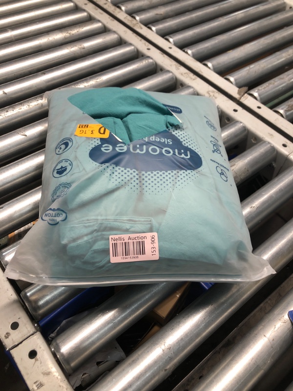 Photo 2 of **Duvet Cover*READ NOTES BEFORE BID**OPENBOX*MooMee Bedding Duvet Cover Set 100% Washed Cotton Linen Like Textured Breathable Durable Soft Comfy (Teal, Cal King)