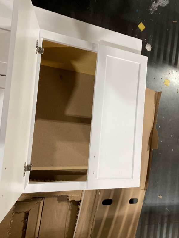 Photo 6 of ***NON-REFUNDABLE, PARTS ONLY PALLET PICK OR TRUCK*** Style Selections Davies 36-in White bathroom cabinet no sink 