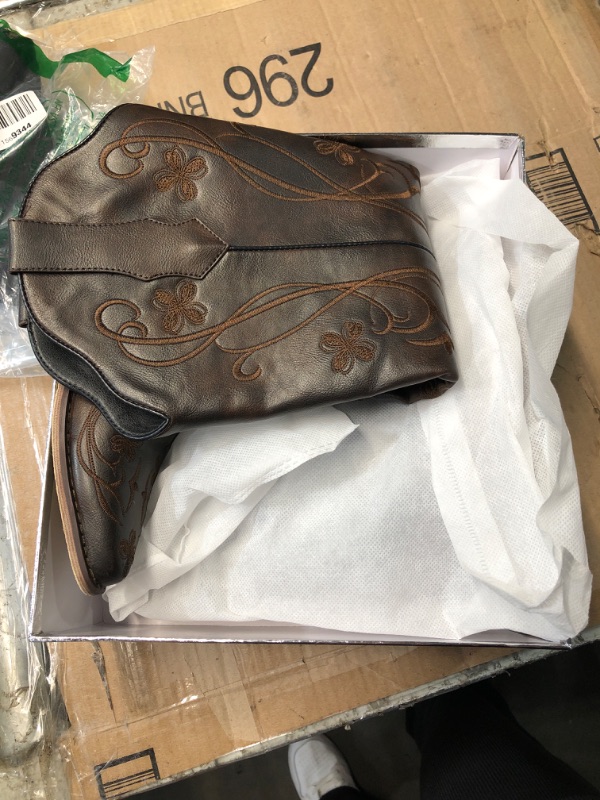 Photo 1 of (6.5) (USED/FAIR) wetkiss Knee High Cowgirl Cowboy Boots for Women Dark Brown Western Cowgirl Boots Womens Country Western Tall