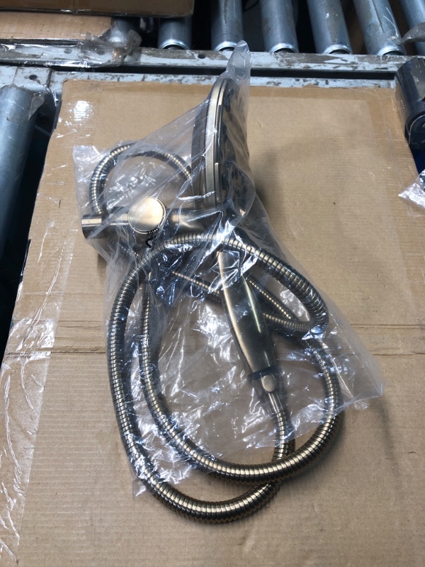 Photo 1 of ***MISSING HARDWARE//COSMETICS***(FOR PARTS ONLY)
Delta Arvo 14 Series Brushed Gold Shower Faucet Set with In2ition 2-in-1 Dual Shower Head with HandHeld Spray Combo, Valve Trim Kit, Champagne Bronze 142840-CZ-I (Valve Included)