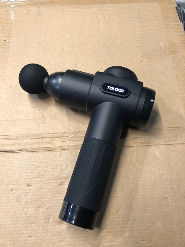 Photo 1 of ***MISSING HARDWARE//COSMETICS***(READ NOTES)
TOLOCO Massage Gun, Deep Tissue Back Massage for Athletes for Pain Relief, Percussion Massager with 10 Massages Heads & Silent Brushless Motor, Gifts for Fathers Day, Black (gun only)