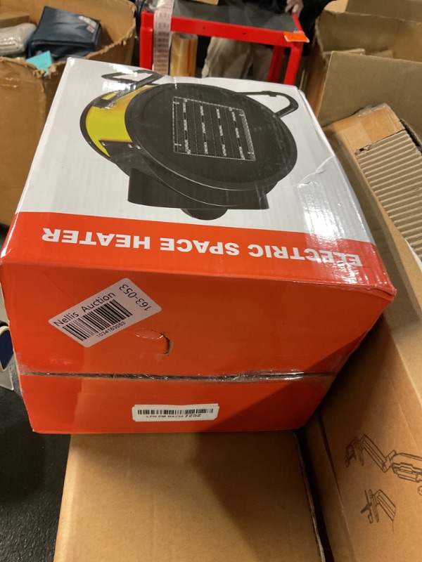 Photo 1 of Buyplus Electric Space Heater - Outdoor Heater with Super Long Cord, Overheat Protection, Heaters Heat Up in 3 Seconds, 3 Modes, Small Fan Heater Tent Ceramic Space Heater for Patio, Yellow