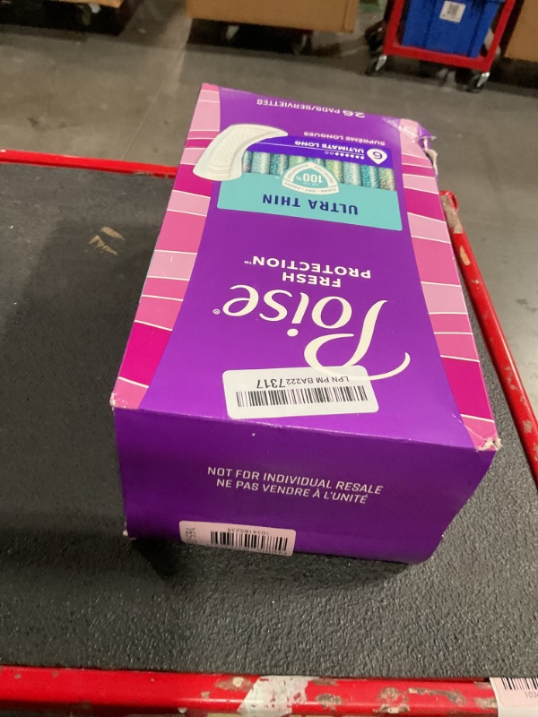 Photo 2 of .only one box*****26****Poise Ultra Thin Incontinence Pads & Postpartum Incontinence Pads, 6 Drop Ultimate Absorbency, Long Length, 78 Count (3 Packs of 26) Packaging May Vary Ultimate Absorbency 78