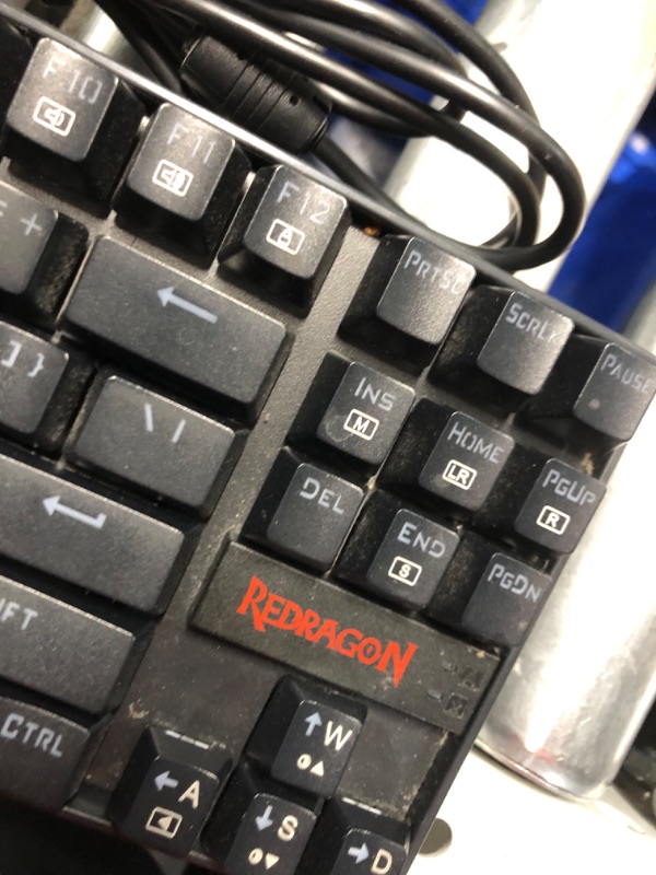 Photo 4 of ***HEAVILY USED AND DIRTY - UNABLE TO TEST***
Redragon K552 Mechanical Gaming Keyboard 87 Key Rainbow LED Backlit Wired with Anti-Dust Proof Switches for Windows PC (Black Keyboard, Red Switches)