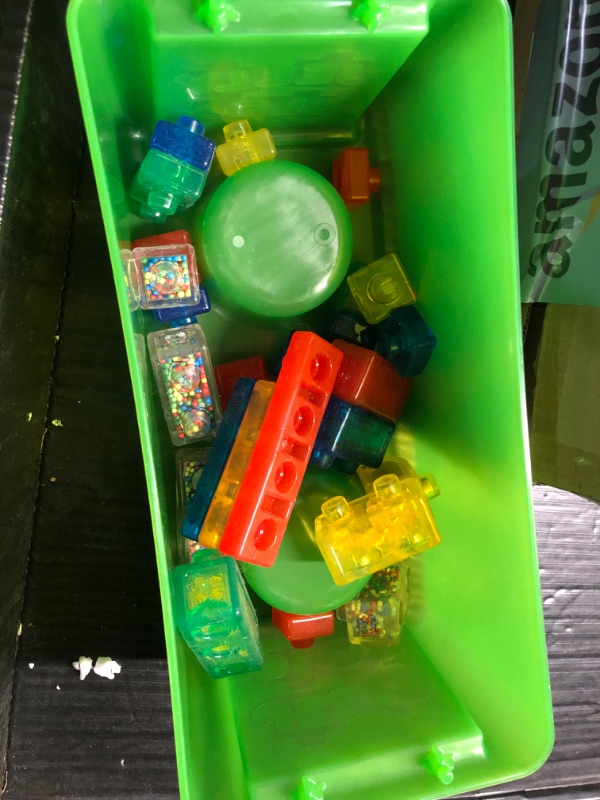 Photo 1 of Jelly Blox Stash 'N Stack 2-in-1 Storage Case Including 30 Blocks | Toddler & Preschool Building Blocks Kids Can Squeeze & Stretch | Safety Tested & Ouch-Free | Tactile, Sensory Play Toy for Ages 2+