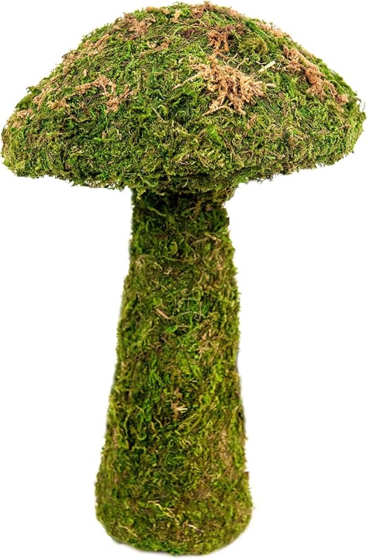 Photo 1 of *** 2 pack ** SuperMoss (55271) Deco Moss Small Mushroom, 11", Fresh Green