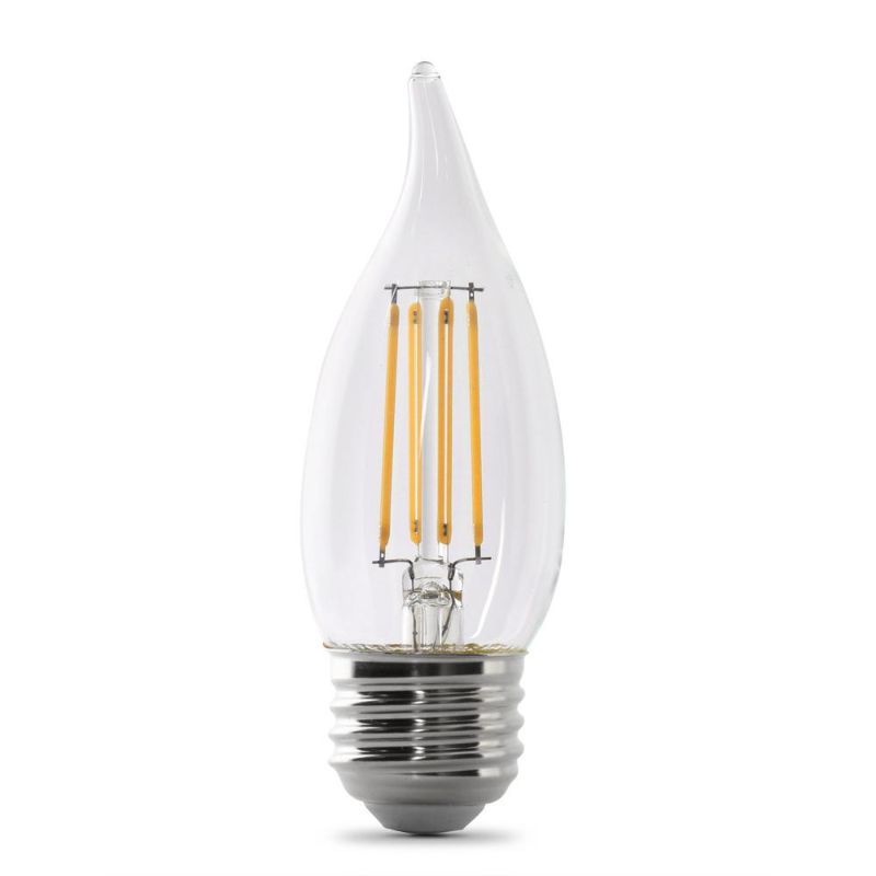 Photo 1 of ***BUNDLE***85-Watt Equivalent BR30 Dimmable CEC ENERGY STAR Enhance 90+ CRI E26 Flood LED Light Bulb, Bright White 3000K (2-Pack) & 60-Watt Equivalent G16.5 Globe Dimmable Filament White Glass E26 LED Vintage Edison LIght Bulb, Soft White 2700K 2-Pack) *