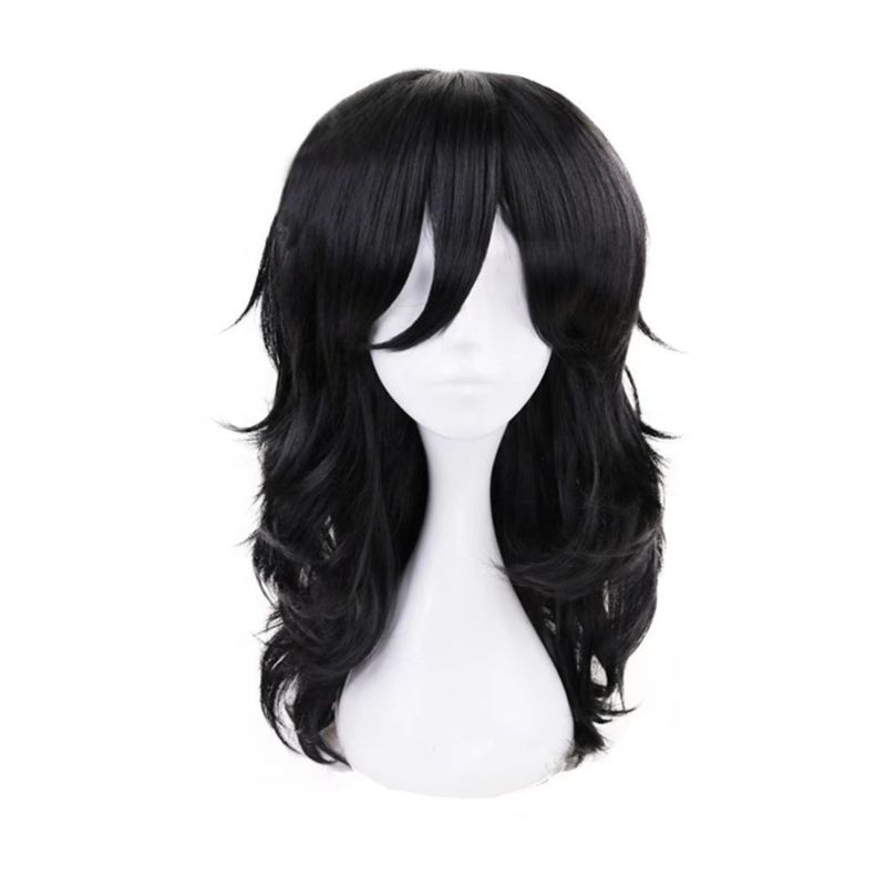 Photo 1 of ***SEE NOTES BEFORE BIDDING***
Long Wavy Black Wig with Bangs for Women Heat Resistant Synthetic Hair Wigs for Daily Use(Black)