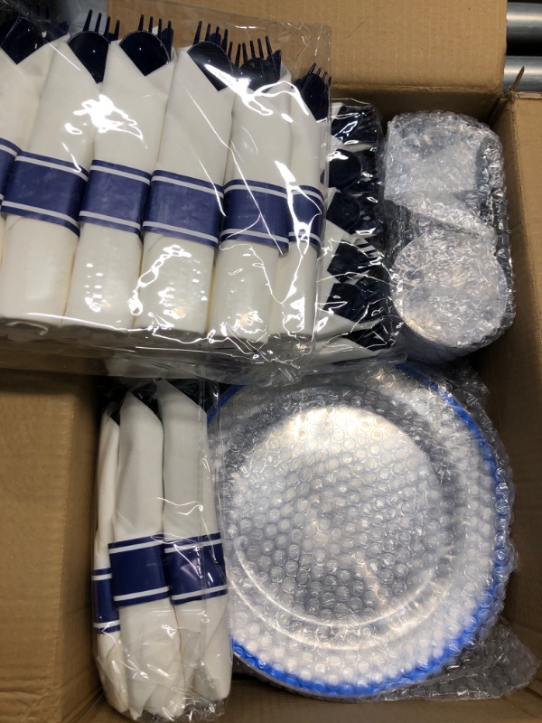 Photo 2 of ***FACTORY SEALED, ITEM OPENED FOR INSPECTION ONLY***
Home Collectives 13 Inch Round Elegant Serve ware Charger Plates with Matching Napkin Rings