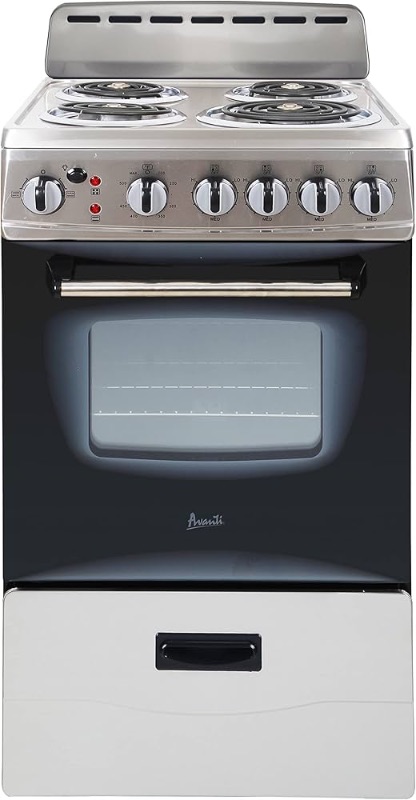 Photo 1 of **NON-REFUNDABLE** (PARTS) Avanti ERU200P3S ERU200 20" Electric Range Oven with Framed Glass Door, in Stainless Steel