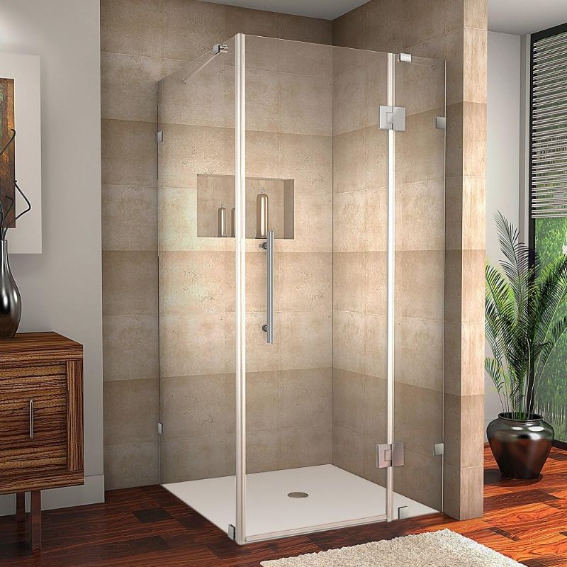 Photo 1 of ***SEE NOTES BEFORE BIDDING***
Aston Nautis Completely Frameless Hinged Shower Door, 58" x 72", Polished Chrome