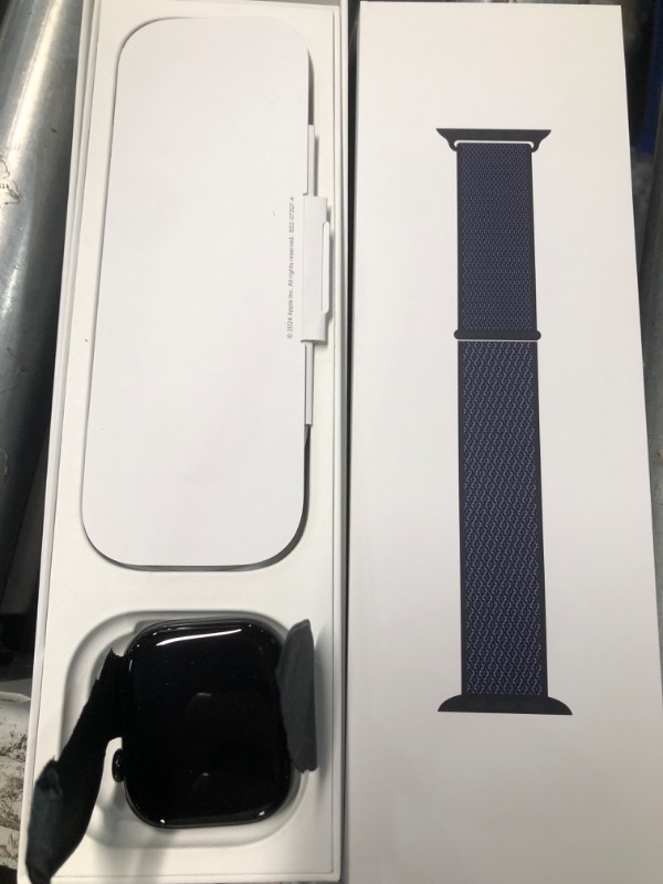 Photo 2 of Apple Watch Series 10 [GPS 46mm case] Smartwatch with Jet Black Aluminium Case with Ink Sport Loop. Fitness Tracker