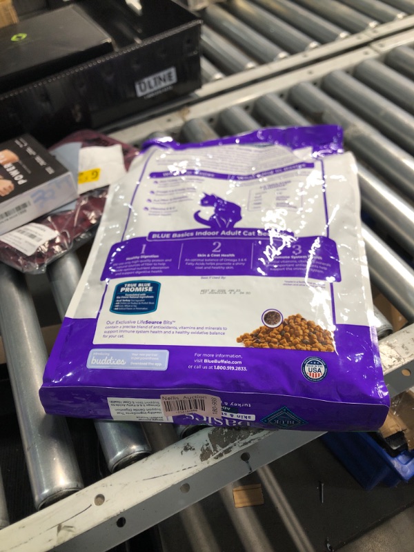 Photo 1 of ***(EXP: JAN 2026)NONREFUNDABLE***Blue Buffalo Basics Grain-Free Dry Cat Food, Skin & Stomach Care, Limited Ingredient Diet for Indoor Cats, Turkey & Potato Recipe, 11-lb. Bag