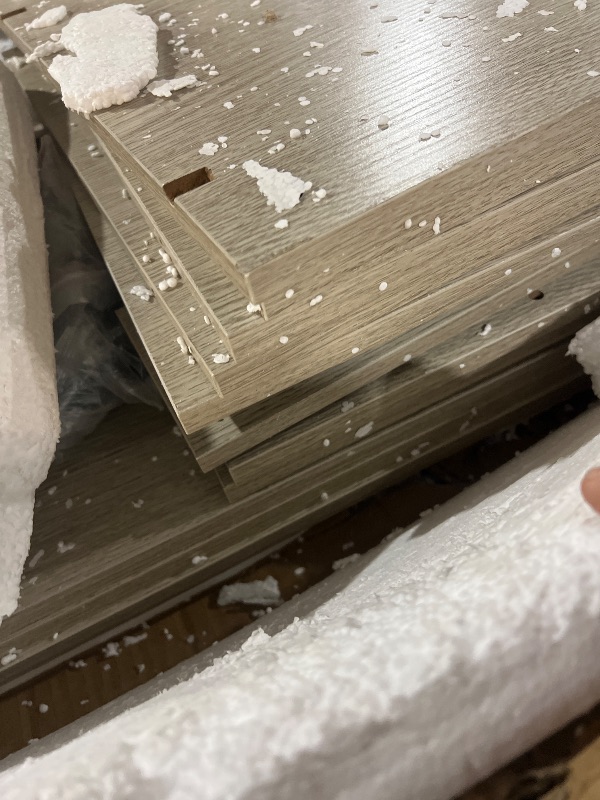 Photo 1 of ***USED - MAJOR DAMAGE - MISSING PARTS - SEE PICTURES***
Unikito 25” Closet Organizer System, Freestanding Shoe Storage Shelves, Standalone Wood Shoe Rack, Heavy Duty Walk in Closet Tower for Bedroom, Entryway and Mudroom, 25" W x 16" D x 80" H, White Oak