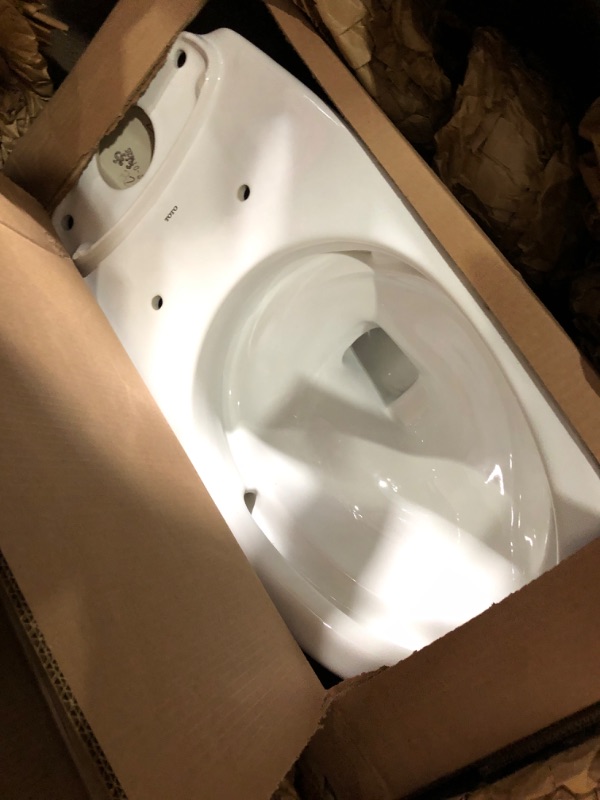 Photo 1 of **NO TANK***TOTO Drake Transitional Two-Piece Elongated 1.28 GPF TORNADO FLUSH Toilet with CEFIONTECT, Cotton White - CST786CEG#01