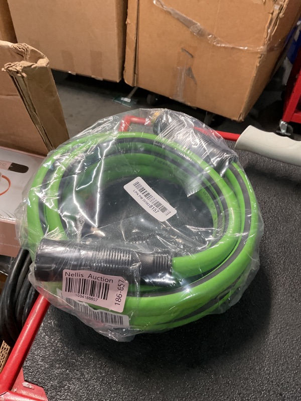 Photo 2 of *****STOCK IMAGE FOR SAMPLE*****
Garden Hose 5/8 in x 10 ft, Hybrid, No Kink, Heavy Duty, Lightweight, Flexible, Male Female Fittings, Swivel Grip Handle & 3/4" GHT Solid Brass, 200 PSI (10FT, Green)