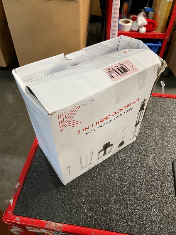 Photo 1 of ***(MISSING PARTS) ***
KOIOS Upgraded Immersion Blender Handheld, 1000W 12-Speed 5 in 1 Hand Mixer Stick Blender with 304 Stainless Steel Blade,Food Processor,Beaker,Egg Whisk&Milk Frother,Non-BPA,Smoothies Purée Baby Food