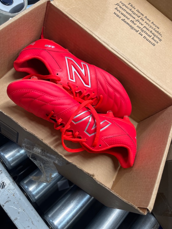 Photo 2 of (SIZE 8) New Balance Men's 442 V2 Team FG Soccer Shoe, Red/White, SIZE 8