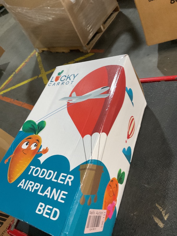 Photo 1 of Inflatable Toddler Airplane Bed - Baby Airplane Bed - Inflatable Airplane Bed for Toddlers - Kids Plane Bed, Airplane Seat Extender for Kids - Blow Up Toddler Travel Bed with Sides, Safety Belt, Pump