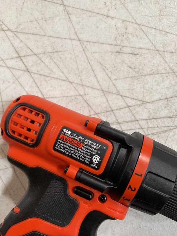 Photo 1 of ** battery is nonfunctional will need to be replaced**
BLACK+DECKER 20V MAX Cordless Drill and Driver