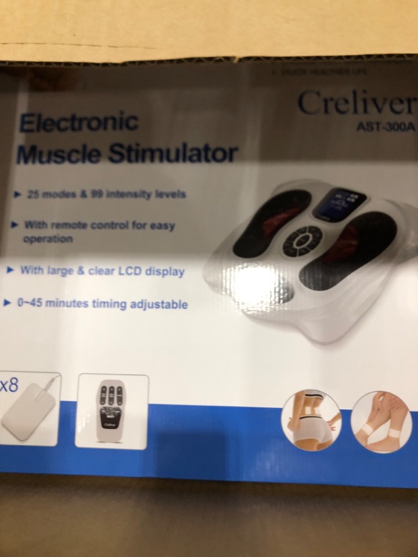 Photo 1 of CRELIVER Foot Circulation Plus EMS & TENS Foot Nerve Muscle Massager, Electric Foot Stimulator Improves Circulation, Feet Legs Circulation Machine Relieves Body Pains, Neuropathy (FSA or HSA Eligible)