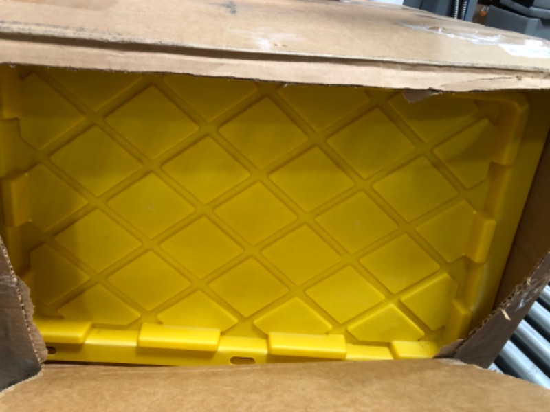 Photo 1 of 2 black with yellow lids 