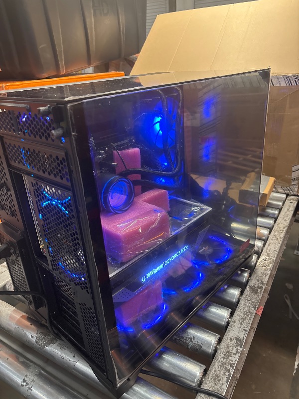 Photo 2 of ***Missing Hardware*** Skytech O11V Gaming PC Desktop, Ryzen 7 7800X3D 4.2 GHz (5GHz Turbo Boost), NVIDIA RTX 4070 Ti Super 16GB GDDR6X, 1TB Gen4 SSD, 32GB DDR5 RAM 5600 RGB, 850W Gold PSU, 360mm ARGB AIO, Wi-Fi