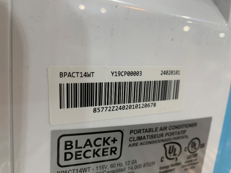 Photo 4 of ****MISSING REMOTE AND SOME OTHER ACCESSORIES******

BLACK+DECKER BPACT12WT Portable Air Conditioner, 12,000 BTU, White