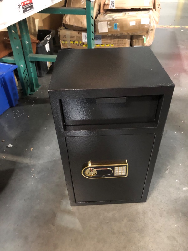 Photo 8 of 3.6 Cubic Fireproof Drop Safe for Business, Anti-Theft Cash Drop Safe Box with Drop Slot, Security Business Safe with Programmable Keypad Lock and Keys, Money Drop Safe for Home Office Retail Store