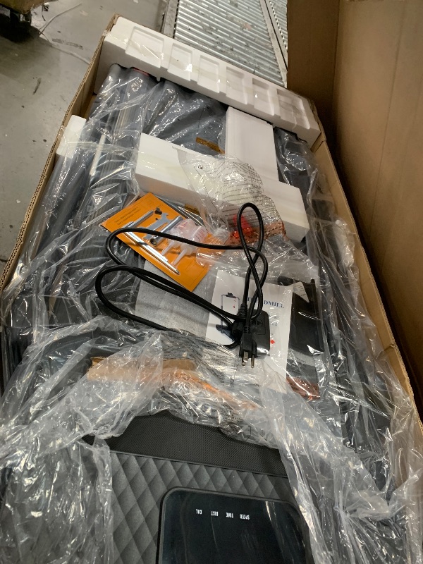 Photo 1 of ****TREADMILL IS DISPLAYING ERROR MESSAGE, WILL NEED TROUBLESHOOTING****

WELLFIT Foldable Treadmill with Incline, Metal Frame Walking Pad 340lb Capacity, Under Desk Treadmill Work with KINOMAP Apple Health, Motor Hidden Design Treadmill for Home,Office, 