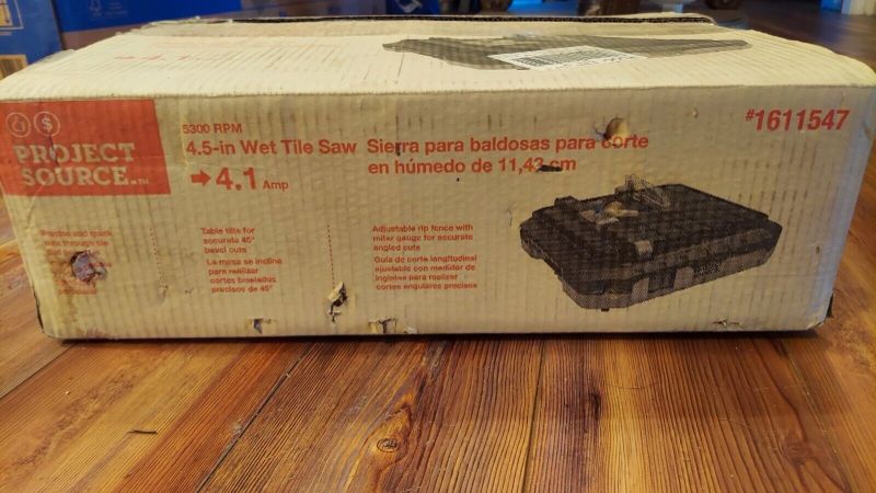 Photo 1 of *** PARTS ONLY ****Project Source 4.5-in Wet Tabletop Tile Saw 1611547 New
