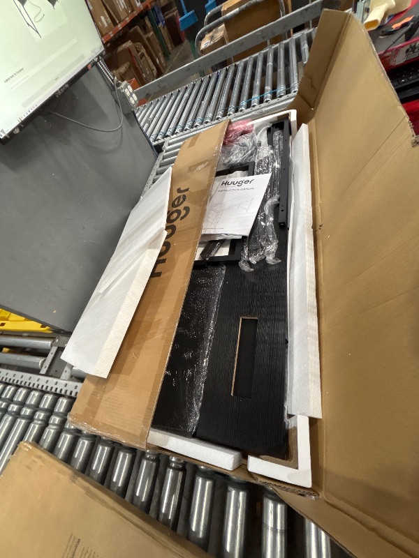 Photo 1 of Huuger Gaming Desk with 6 Drawers, Computer Desk with LED Lights Power Outlets and Type-C, 47 Inch Office Desk with Storage, Monitor Stand, Writing Desk Work Desk Home Office, Bedroom, Study, Black