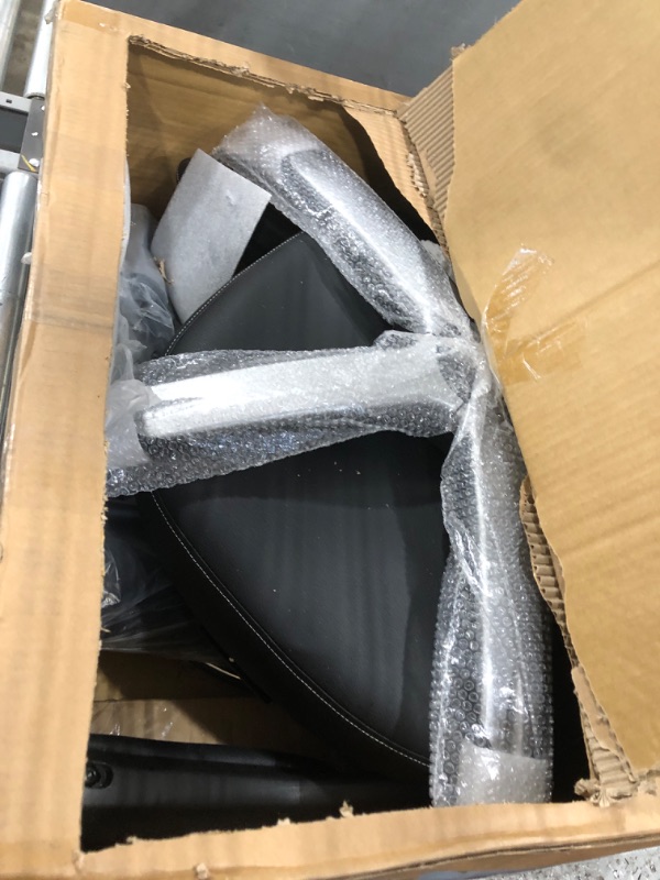 Photo 1 of Modway Edge Drafting Chair - Reception Desk Chair - Flip-Up Arm Drafting Chair in Black