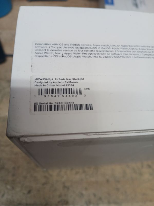 Photo 1 of Apple AirPods Max Wireless Over-Ear Headphones, Pro-Level Active Noise Cancellation, Transparency Mode, Personalized Spatial Audio, USB-C Charging, Bluetooth Headphones for iPhone - Starlight