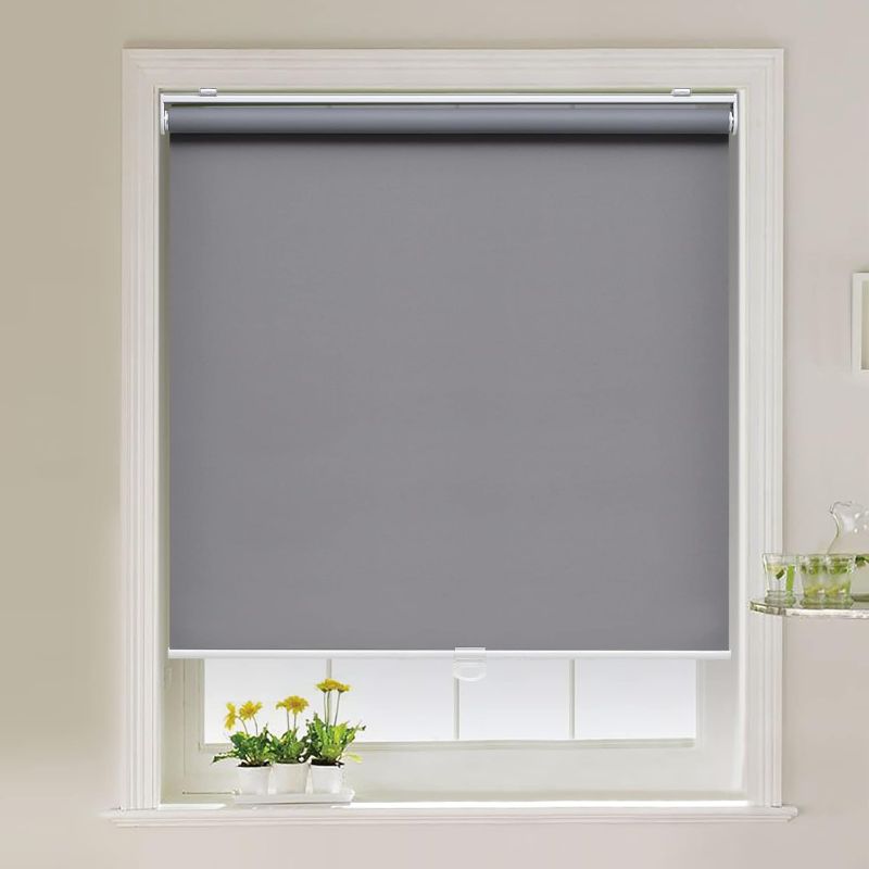 Photo 1 of ***UNKNOWN HEIGHT***
AOSKY Cordless Roller Shades Blackout Blinds for Windows Room Darkening Rolled Up Shades with Spring System, UV Protection Window Shades Door Blinds for Home and Office (71"W, Grey)