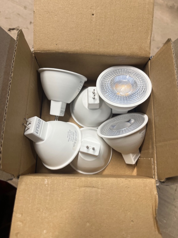 Photo 2 of 12 Pack MR16 GU5.3 LED Bulb 50W Halogen Equivalent, 5W 3000K Soft White, 450 Lumens, 38 Degree Spot Lighting for Indoor/Outdoor Flood Track Recessed Lighting Not Dimmable AC/DC 12V 24V