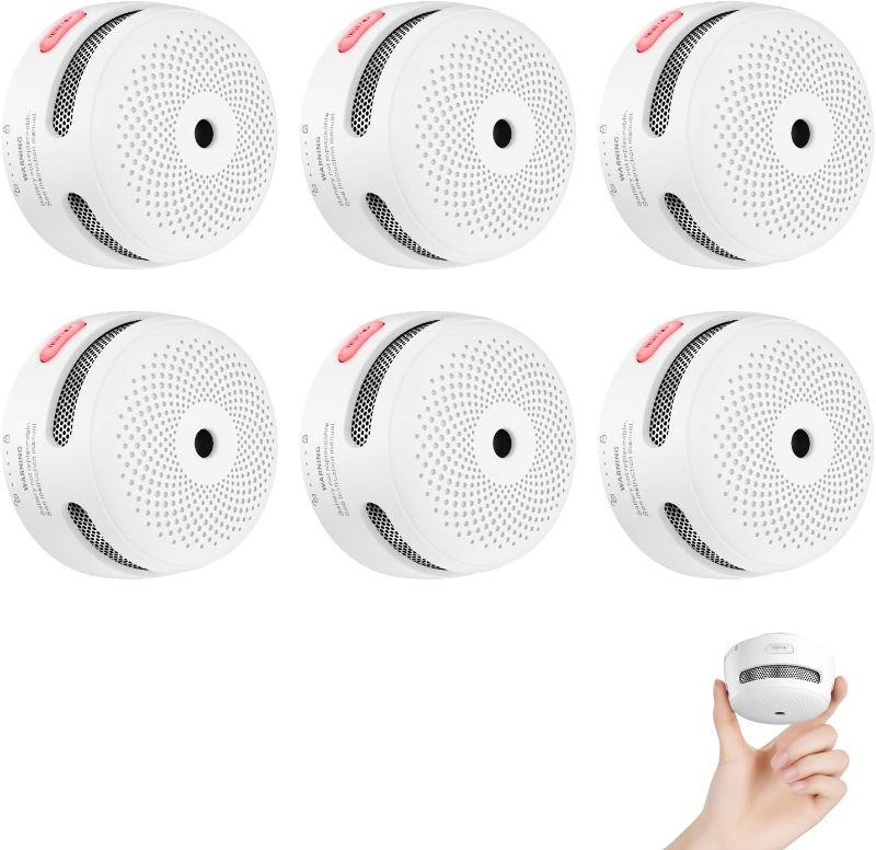 Photo 1 of (UNTESTED) 8 PACK SMALL SMOKE DETECTORS 