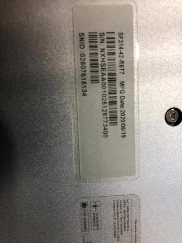 Photo 1 of Acer Swift 3, SF314-42-R6T7, 14", Ryzen 5 4500U