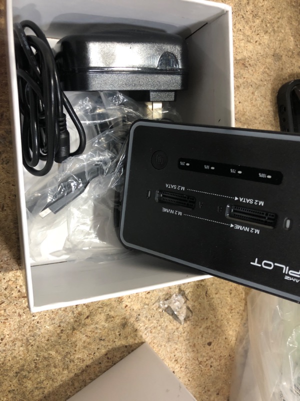 Photo 1 of AMZPILOT M.2 Duplicator Cloner Dual-Bay Offline USB C to NVME SATA Docking Station, M.2 Reader 20Gbps for Both (M Key, B+M Key) PCIE NGFF Dock, Size 22110 2280 2260 2242 2230 Enclosure - NN/SS RGB