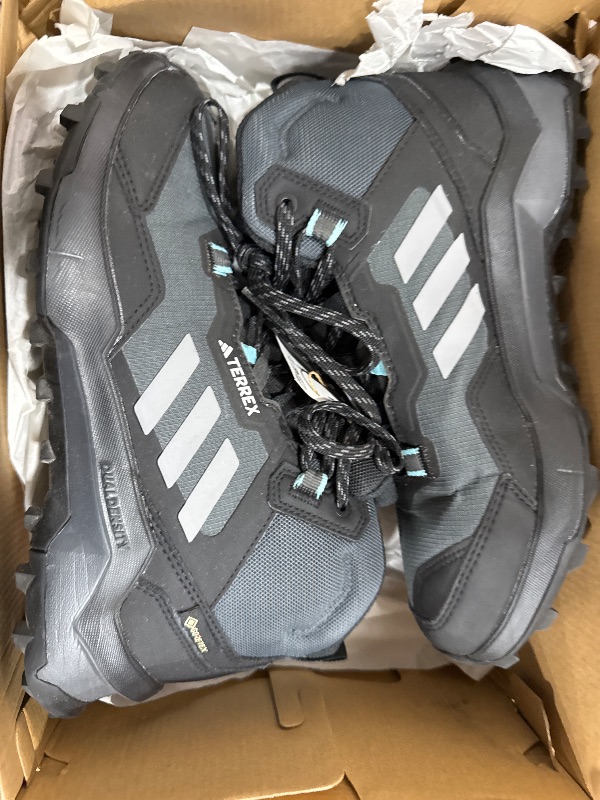 Photo 1 of adidas Women's Terrex AX4 Mid Gore-Tex Sneaker, Black/Grey/Mint Ton, 7.5